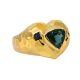 14KY Fancy Ring with Blue Tourmaline Trillion