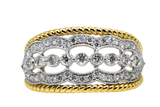 14KYW Fancy Diamond Band
