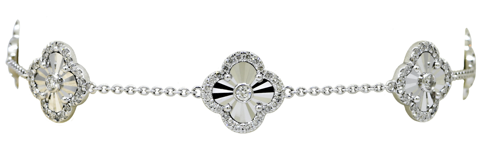14KW Diamond Clover Station Bracelet – Jon Paul Inc