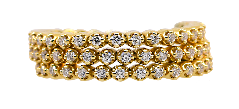 14KY Fancy Wrap Around Diamond Ring