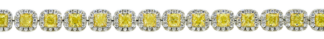 18KWY Fancy Yellow and White Diamond Bracelet