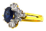 18KY Sapphire and Diamond Ring