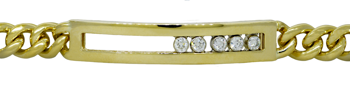 14KY Men’s Sliding Diamond Bracelet