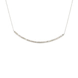 14kt White Gold Smile Necklace with Diamonds