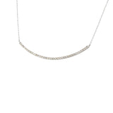 14kt White Gold Smile Necklace with Diamonds