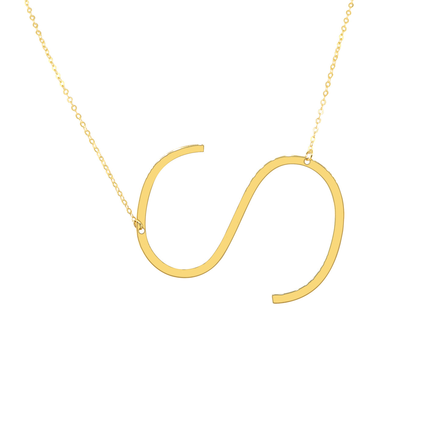 14kt Yellow Gold Sideways Initial Necklace | Ross-Simons