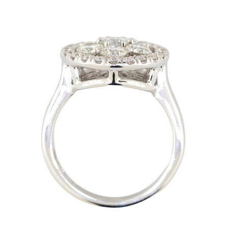 14kt White Gold Diamond Cluster Ring