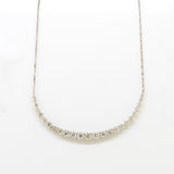 18K White Gold Diamond Smile Necklace