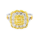 18KT Yellow and White Gold Fancy Yellow Diamond Ring