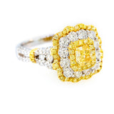 18KT Yellow and White Gold Fancy Yellow Diamond Ring