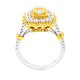 18KT Yellow and White Gold Fancy Yellow Diamond Ring