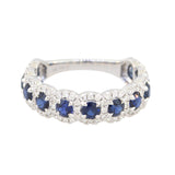 18kt White Gold Sapphire & Diamonds Ring