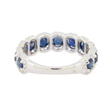 18kt White Gold Sapphire & Diamonds Ring