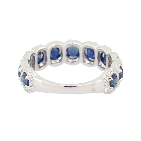 18kt White Gold Sapphire & Diamonds Ring