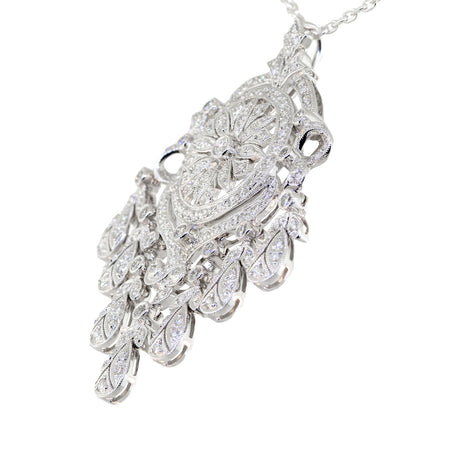 18kt White Chandelier Diamond Pendant