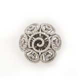 14KW 12.81gm Domed Diamond Swirl Ring