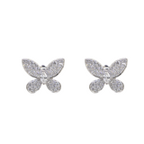 18KW Diamond Butterfly Earrings