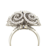 14KW 12.81gm Domed Diamond Swirl Ring