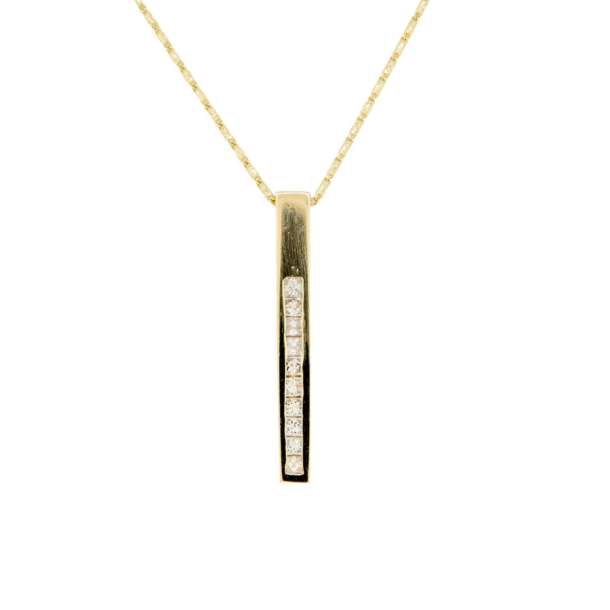 Jon Paul Original, 14k yellow gold rectangular bar necklace Jon Paul Inc