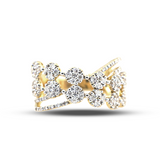 Fancy Diamond Criss-Cross Ring 18KY