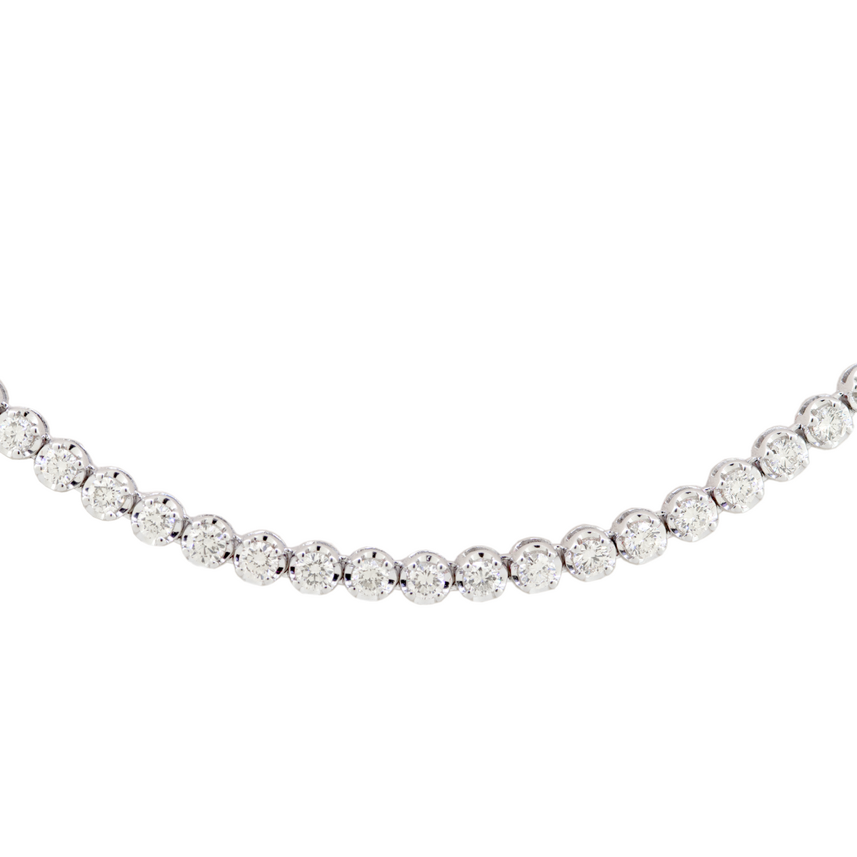 14KW Diamond Tennis Necklace 18'