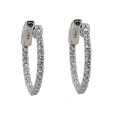 14KW 3.50gm Diamond Hoop Earrings
