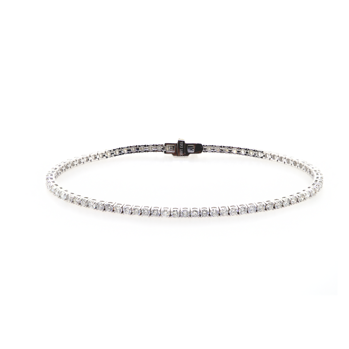 18KW 6.70gm Diamond Tennis Bracelet