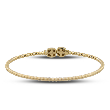 14KY Bujukan Split Cuff Bracelet with Pave Diamond Squares