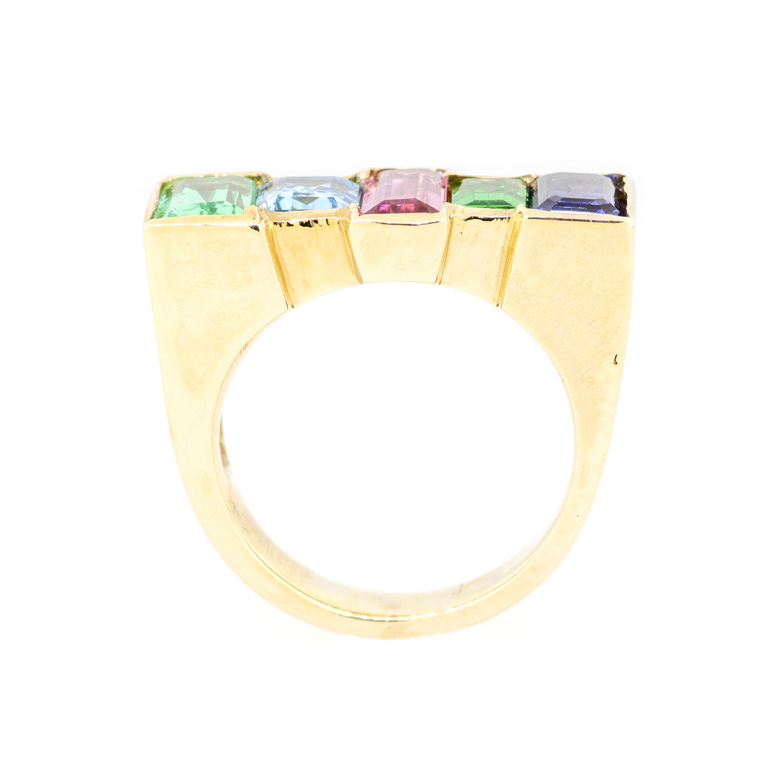 Jon Paul Original 14kt yellow Multicolor 5-Stone Step Ring