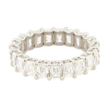 Platinum Emerald Cut Diamond Eternity band