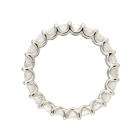 Platinum Emerald Cut Diamond Eternity band