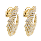 18KY Fancy Diamond Sunburst Earrings
