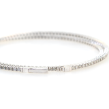 14KW 10.90gm Diamond Double Bangle Bracelet