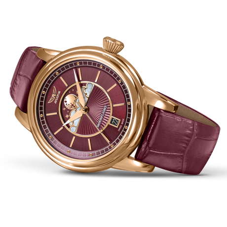 Aviator Douglas MoonFlight watch with Rose Taupe Calf Leather strap