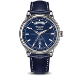 Aviator Douglas Day Date watch with leather strap