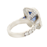 14KW 7.40gm Sapphire & Diamond Ring