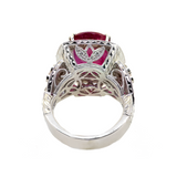 18K 13.70gm Ruby & Diamond Ring