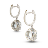 Aquamarine & Diamond Dangle Earrings