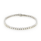 18K White Gold Diamond Tennis Bracelet 6 Carats