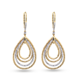 Pear Shaped Diamond Dangle Earrings