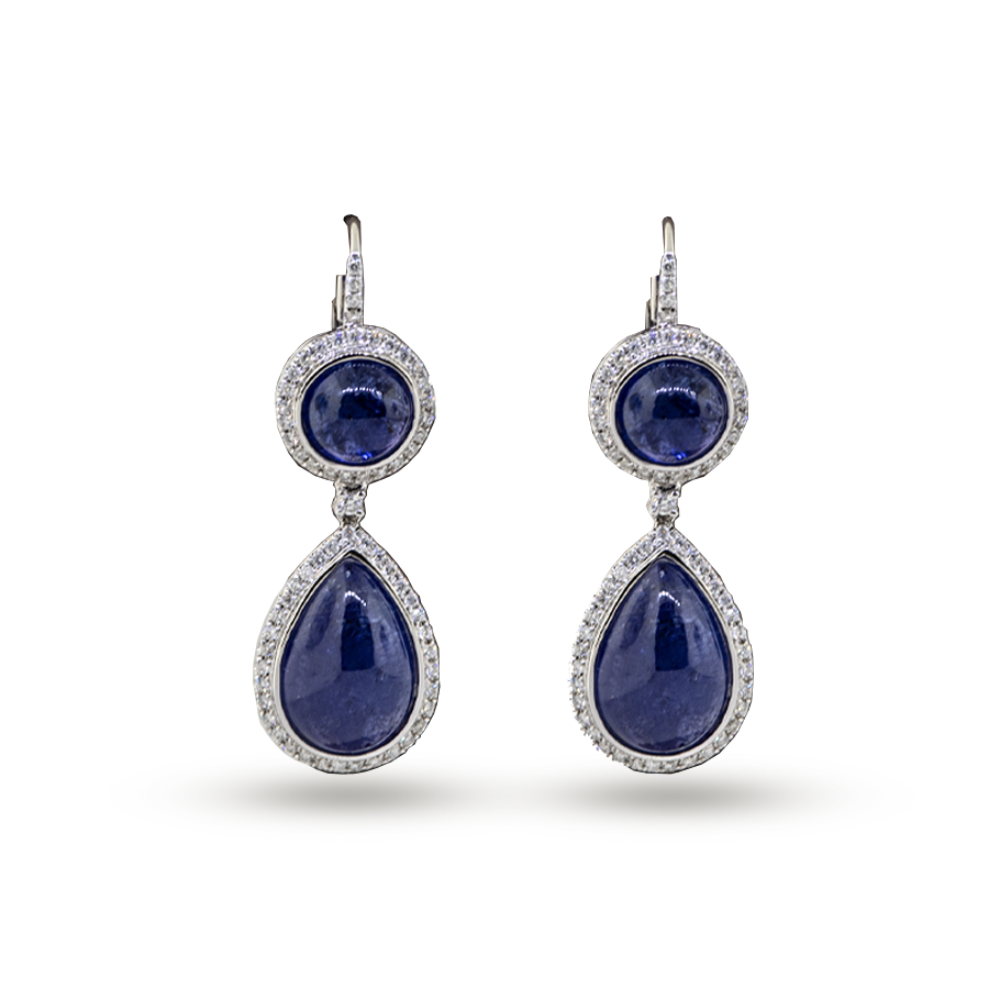 14K Tanzanite & Diamond Earrings