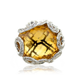 14KW Citrine & Diamond Ring
