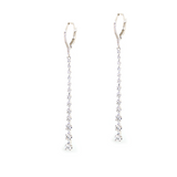 14KW Graduating Diamond Dangle Earrings - Gabriel & Co.