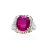 18K 13.70gm Ruby & Diamond Ring