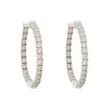 14KW 3.40gm Diamond Hoop Earrings
