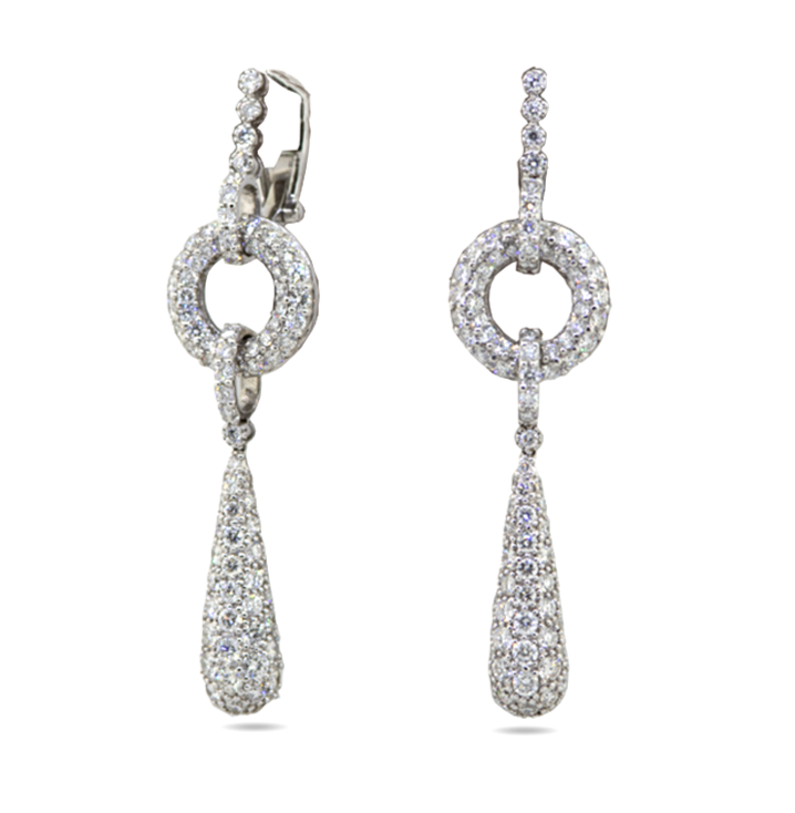 18K Diamond Pace Dangle Earrings