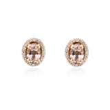 14KR 2.50gm Morganite & Diamond Earrings