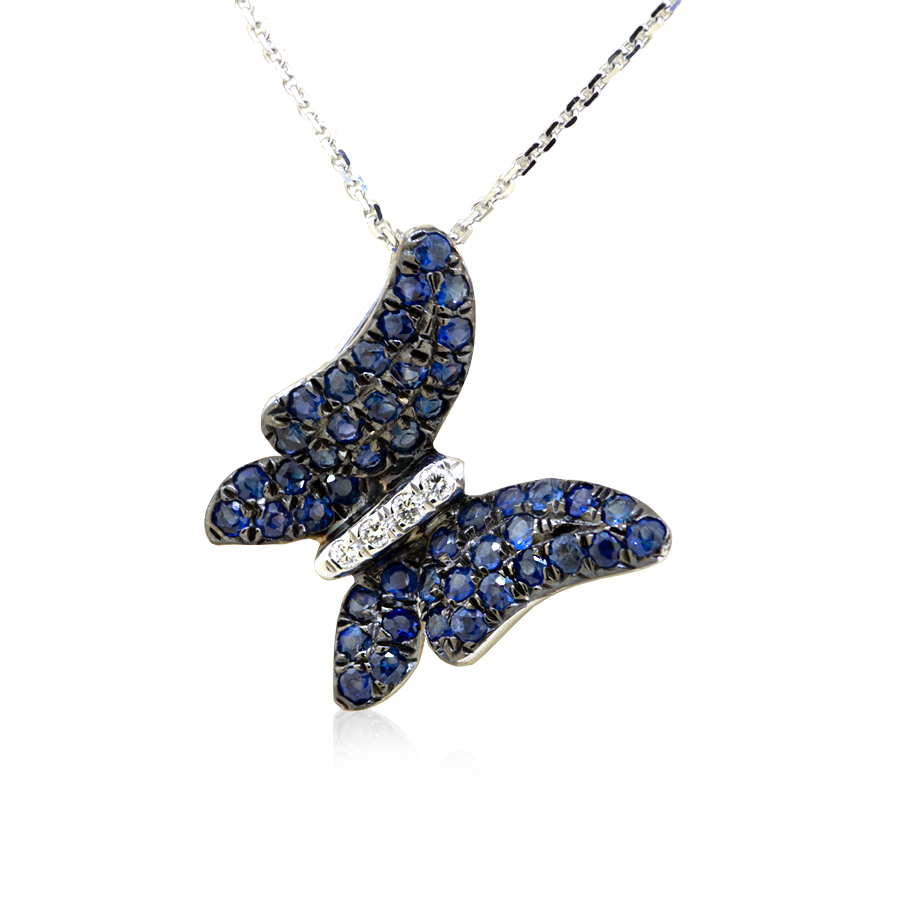 Sapphire 2025 butterfly necklace