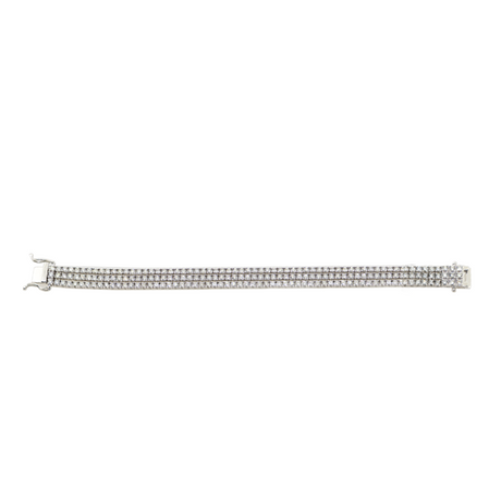 3 Row Diamond Tennis Bracelet