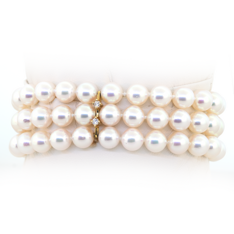 Mikimoto 3-Row Pearl Bracelet